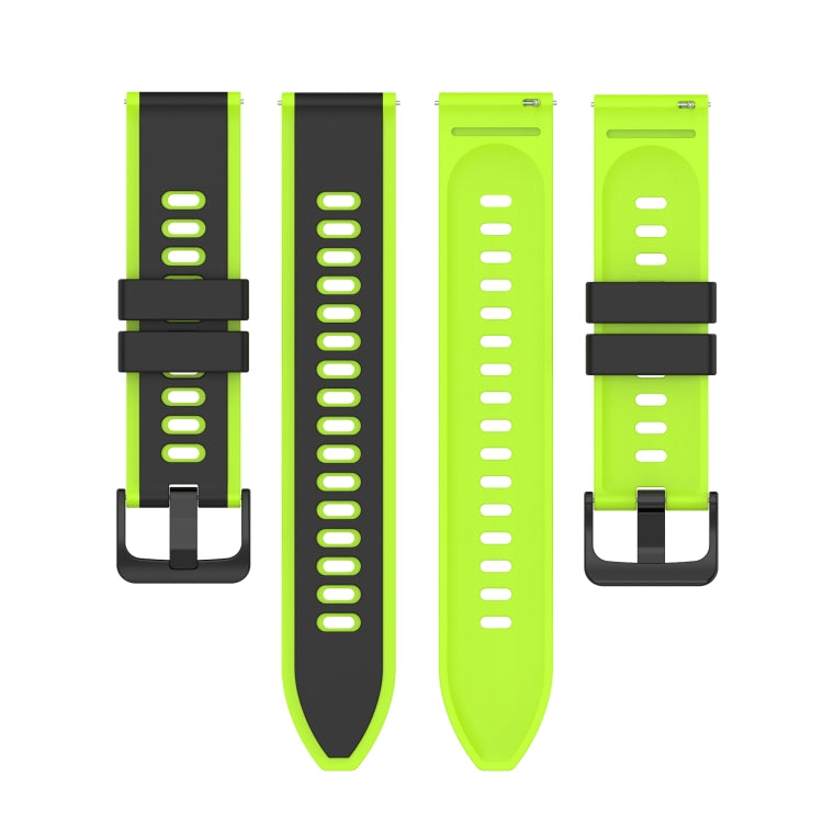 For Xiaomi MI Watch S1 22mm Two-Color Silicone Watch Band(Army Green + Black) - free shipping - PMC TechLife - Order now!