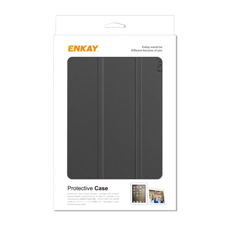 For Amazon Kindle 2022 Gen11 ENKAY Custer Texture Leather Smart Case(Black) - Amazon by ENKAY | Online Shopping South Africa | PMC TechLife | Buy Now Pay Later Mobicred