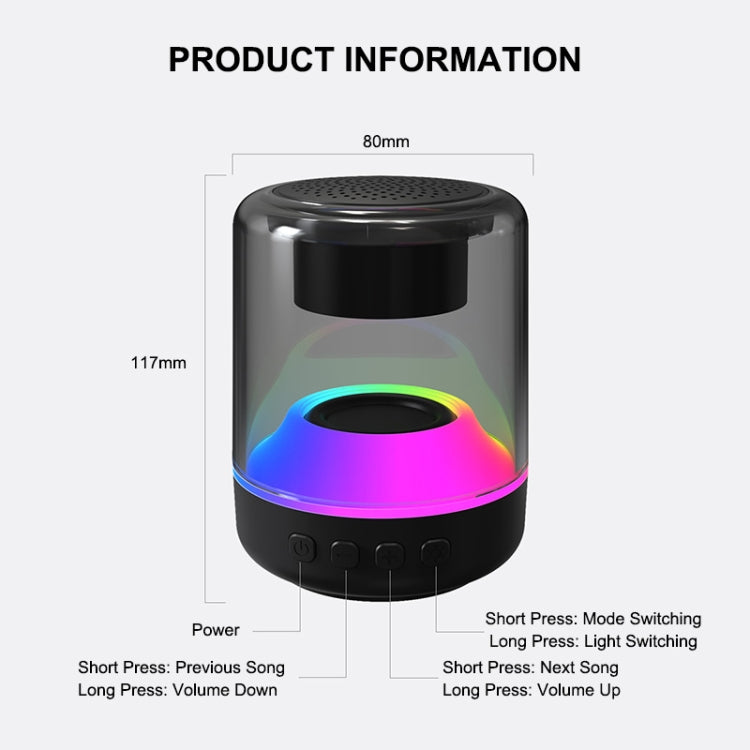 ENKAY Hat-Prince Portable RGB Light Wireless Bluetooth Speaker, Size:L - Mini Speaker by ENKAY | Online Shopping South Africa | PMC TechLife | Buy Now Pay Later Mobicred