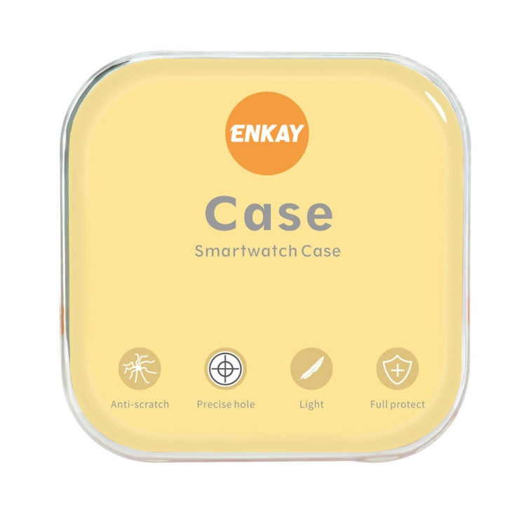 For Samsung Galaxy Watch4/5 40mm ENKAY Hat-Prince Waterproof Full Coverage PC Frame + 9H Tempered Glass Case(Dark Blue) - Watch Cases by ENKAY | Online Shopping South Africa | PMC TechLife | Buy Now Pay Later Mobicred