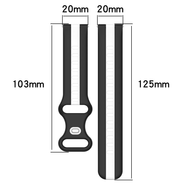 Compatible with Garmin Venu SQ 20mm Butterfly Buckle Two-Color Silicone Watch Band(Black+Yellow) - free shipping - PMC TechLife - Order now!