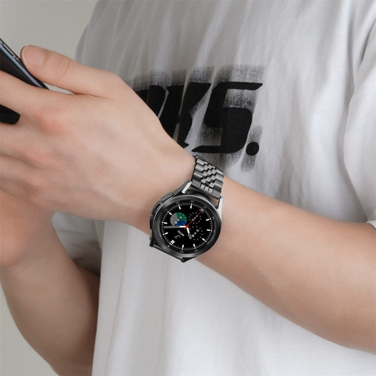 For Huawei Watch 3 / 3 Pro Five Bull Half Round Stainless Steel Watch Band + Strap Removal Tool(Silver) - Smart Wear by PMC TechLife | Online Shopping South Africa | PMC TechLife