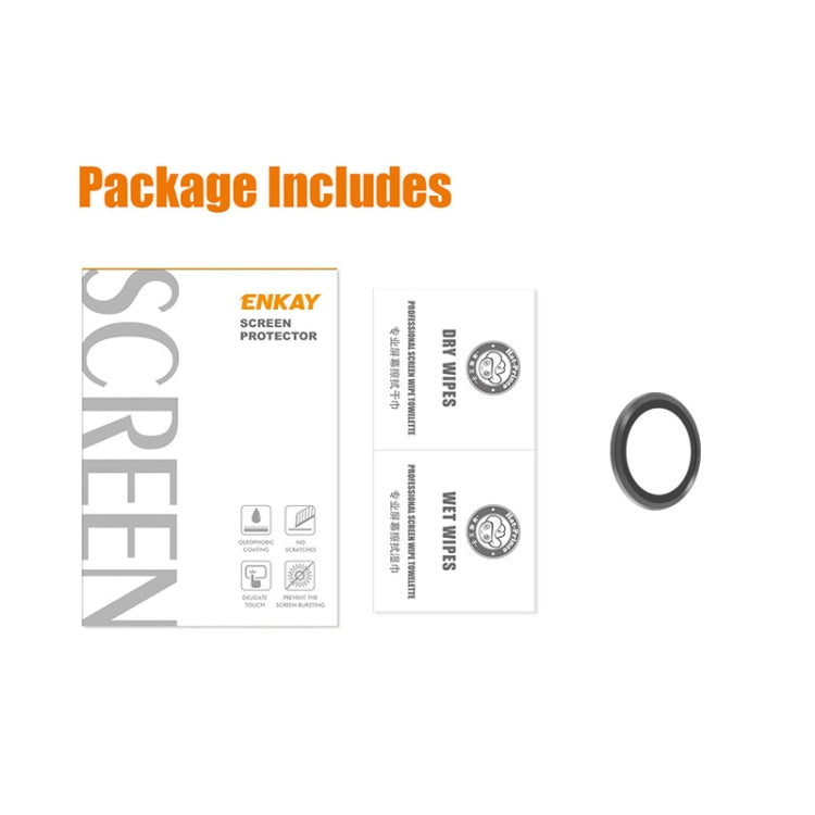 For HUAWEI P60 / P60 Pro / P60 Art ENKAY Hat-Prince 9H Rear Camera Lens Aluminium Alloy Tempered Glass Film(Black) - Huawei Tempered Glass by ENKAY | Online Shopping South Africa | PMC TechLife | Buy Now Pay Later Mobicred