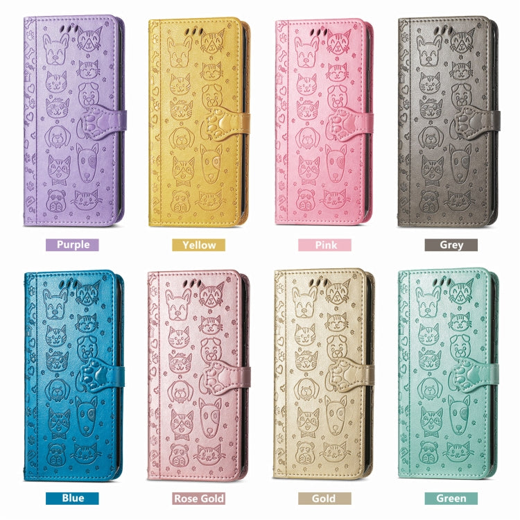 For OnePlus Nord CE 3 Lite Cat and Dog Embossed Leather Phone Case(Rose Gold) - free shipping - PMC TechLife - Order now!