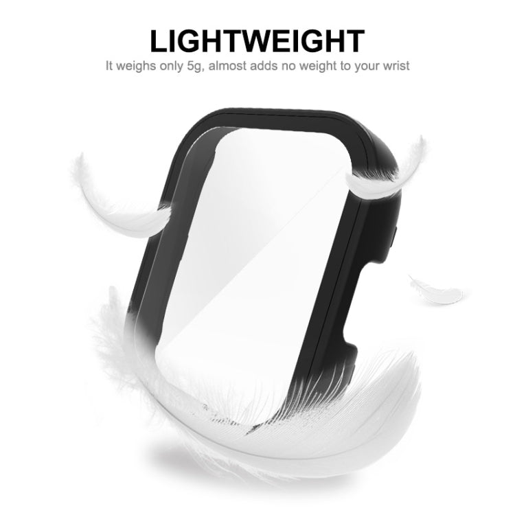 For Redmi Watch 3 ENKAY Hat-Prince Full Coverage PC Frame + Tempered Glass Film Watch Case(Black) - Watch Cases by ENKAY | Online Shopping South Africa | PMC TechLife | Buy Now Pay Later Mobicred