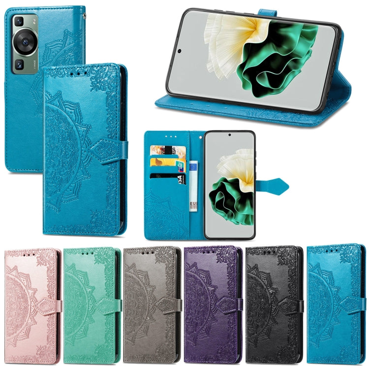 For Huawei P60 Pro Mandala Flower Embossed Leather Phone Case(Black) - free shipping - PMC TechLife - Order now!