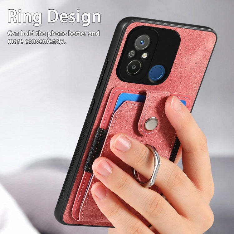 For Redmi Note 12 4G Retro Skin-feel Ring Card Wallet Phone Case(Brown) - free shipping - PMC TechLife - Order now!