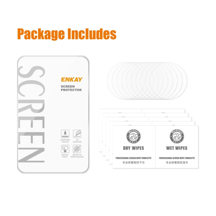 Compatible with Garmin Epix Pro Gen 2 51mm 10pcs ENKAY 0.2mm 9H Tempered Glass Screen Protector Watch Film - Screen Protector by ENKAY | Online Shopping South Africa | PMC TechLife | Buy Now Pay Later Mobicred