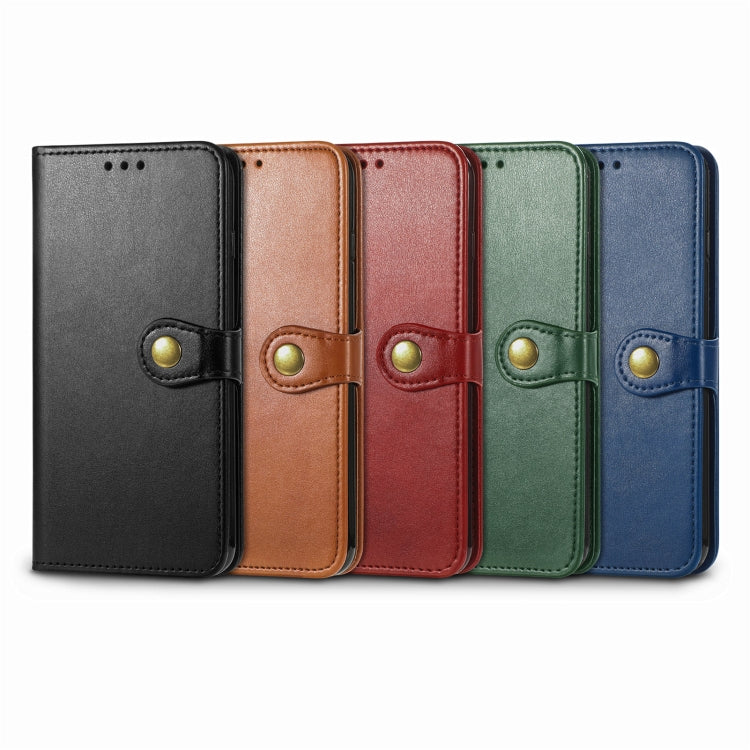For iPhone 15 Retro Solid Color Buckle Leather Phone Case(Brown) - free shipping - PMC TechLife - Order now!