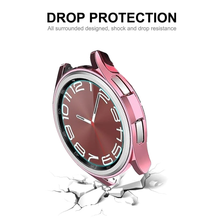 For Samsung Galaxy Watch6 Classic 43mm ENKAY Hat-Prince Electroplated Soft TPU Case + 0.2mm 9H Glass Screen Protector(Golden) - Watch Cases by ENKAY | Online Shopping South Africa | PMC TechLife