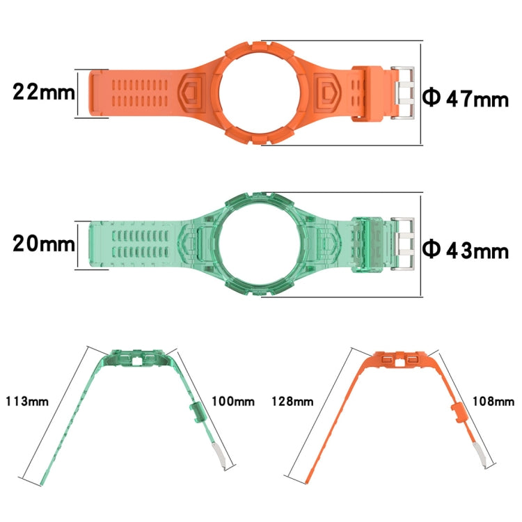 For Samsung Galaxy Watch6 44mm TPU Integrated Silicone Watch Band(Transparent Pink) - free shipping - PMC TechLife - Order now!
