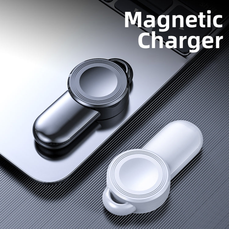 For Apple Watch Aluminum USB Watch Wireless Charger(Black) - Charger / Holder by PMC TechLife | Online Shopping South Africa | PMC TechLife