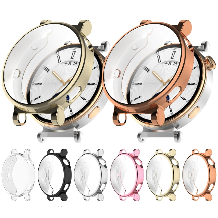 For Huawei Watch GT4 41mm Full Coverage TPU Electroplated Watch Protective Case(Pink) - Watch Cases by PMC TechLife | Online Shopping South Africa | PMC TechLife