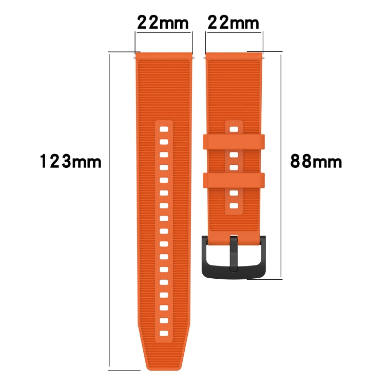 For Honor Watch Dream 22mm Textured Silicone Solid Color Watch Band(Orange) - Watch Bands by PMC TechLife | Online Shopping South Africa | PMC TechLife | Buy Now Pay Later Mobicred