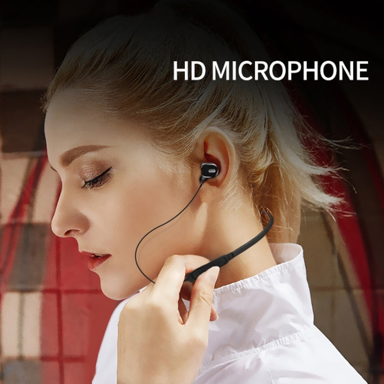 DM-22 Magnetic Bluetooth Earphone DM-22 Neckband Sport headset with Mic Wireless Handsfree Earphoness(White) - Neck-mounted Earphone by PMC TechLife | Online Shopping South Africa | PMC TechLife