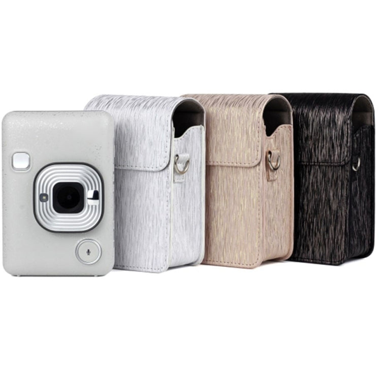 Richwell Brushed Camera Case PU Leather Case for Fujifilm Instax Mini Liplay Instant Camera(White) - Leather Bag by Richwell | Online Shopping South Africa | PMC TechLife | Buy Now Pay Later Mobicred