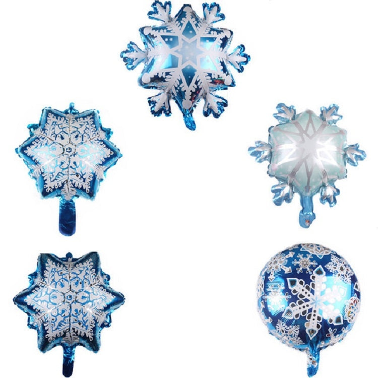 5 PCS Snowflake Shaped Holiday Decoration Aluminum Film Balloon, Size:32��36cm Mini Snowflake - free shipping - PMC TechLife - Order now!