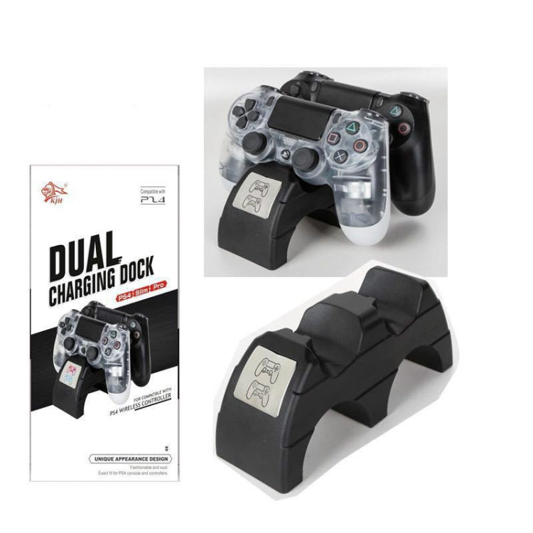 For Playstation 4 /PS4 pro /PS4 Slim Wireless Controller LED Indicator Charger Double Handle Dual USB Charging Dock Station Stand - Charger & Power by PMC TechLife | Online Shopping South Africa | PMC TechLife