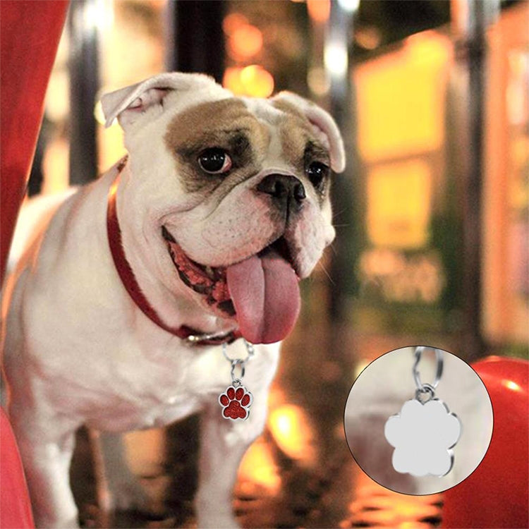 10 PCS Enamel Cat Dog Bear Paw Prints Key Chain Jewelry Making(Red) - Pendants by PMC TechLife | Online Shopping South Africa | PMC TechLife | Buy Now Pay Later Mobicred