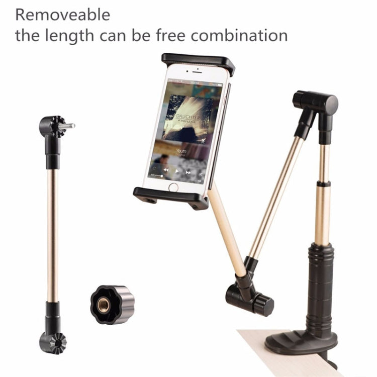 360 Degree Rotation Lazy Mount Folding Long Arm Phone Stand Holder for 4-14 Inch Tablet & Phone(Rose Gold) - free shipping - PMC TechLife - Order now!