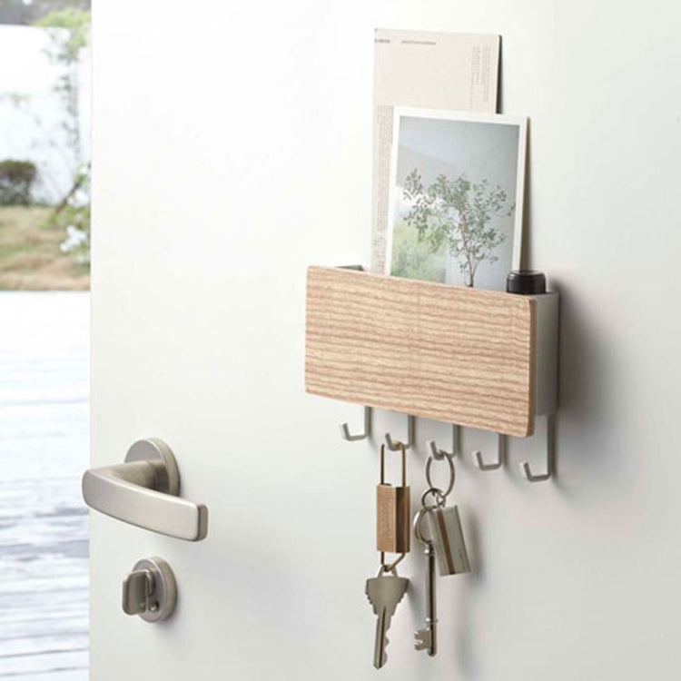 Punch-free Wall Key Hanger Multifunctional Hook Holder(White) - free shipping - PMC TechLife - Order now!
