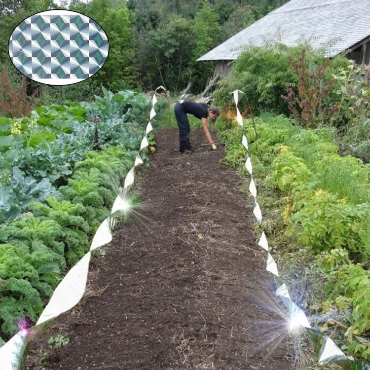 2rolls 4.8 x 50m Double-sided Bird Repeller Ribbon Anti Bird Tape Flashing Reflective Bird Repellent(Laser Frid) - free shipping - PMC TechLife - Order now!