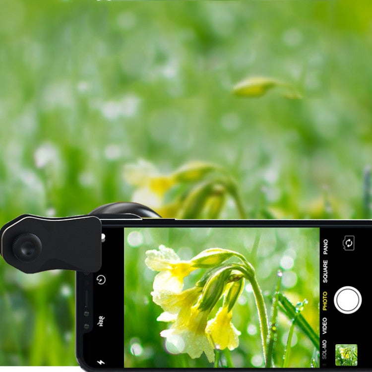 APEXEL APL-HD52IN1WM 2 in 1 Distortion-free HD 120-degree Wide-angle + 10X Macro Universal SLR External Mobile Phone Lens Set(Telephoto Clip) - free shipping - PMC TechLife - Order now!