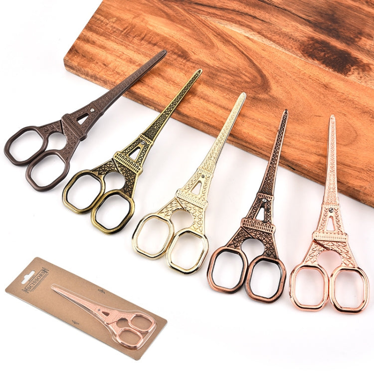 Stainless Steel Eiffel Tower Scissors Handmade Thread Tea Bag Scissors(Golden) - Burin &Cutting Knife by PMC TechLife | Online Shopping South Africa | PMC TechLife