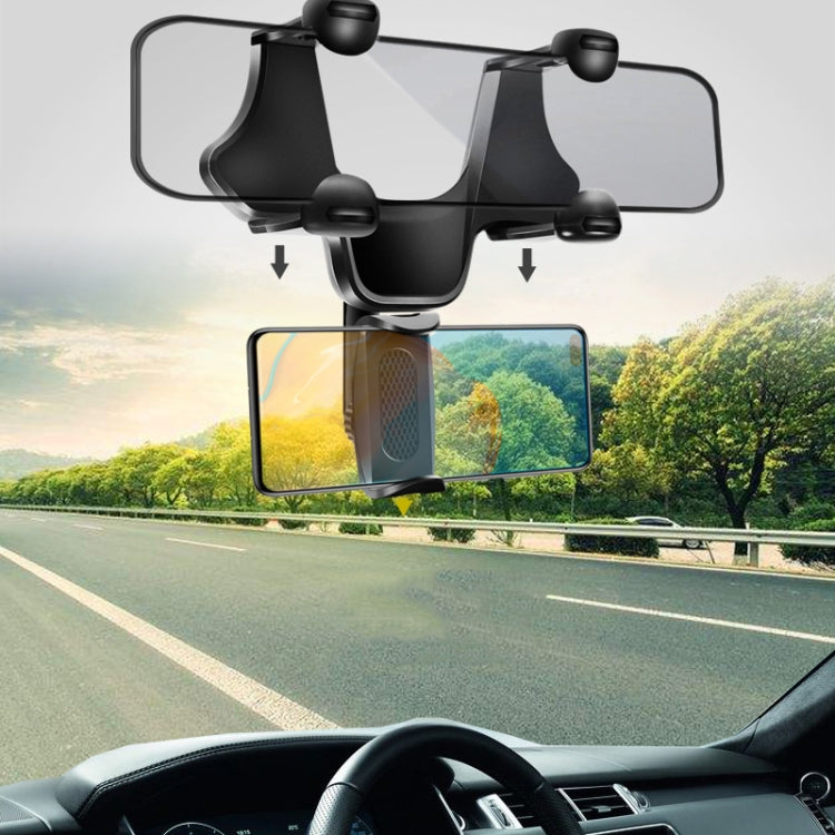 Car Rearview Mobile Phone Bracket Car Post Mirror Universal Navigation Bracket Driving Recorder Car Clip - Car Holders by PMC TechLife | Online Shopping South Africa | PMC TechLife