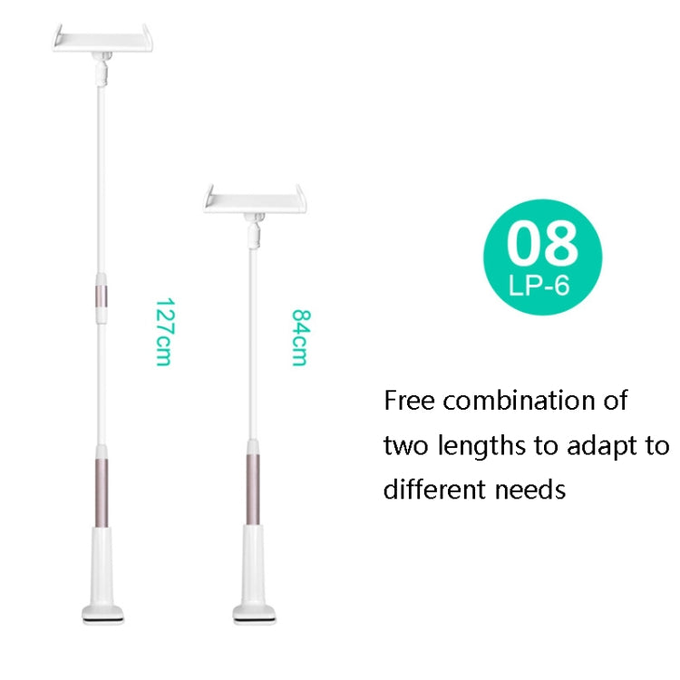 LP-6 Tablet Mobile Phone Lazy Bracket Detachable Bed Bracket, Style: Three-stage (Silver) - Lazy Bracket by PMC TechLife | Online Shopping South Africa | PMC TechLife