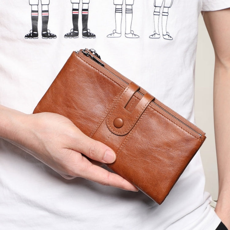 Retro Ladies RFID Wallet Leather Long Mobile Phone Bag(Black) - free shipping - PMC TechLife - Order now!