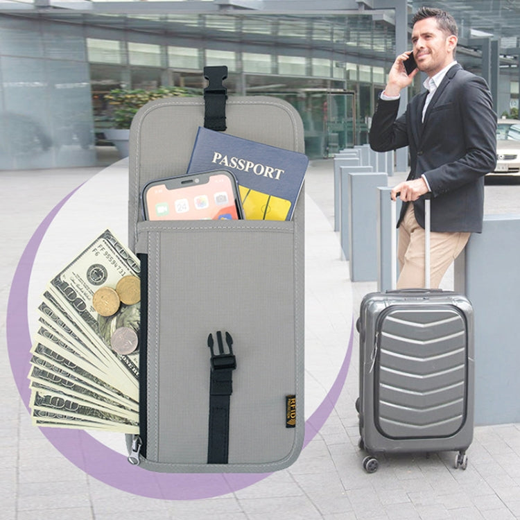 1062 Travel Passport Bag RFID Multi-Function Document Holder Hanging Neck Ticket Protective Case(Rose Red) - free shipping - PMC TechLife - Order now!