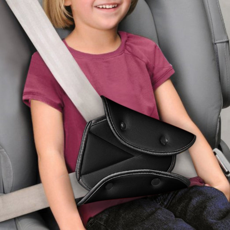 Car Seat Safety Belt Cover Sturdy Adjustable Triangle Safety Seat Belt Pad Clips Child Protection(Black) - Seat Belts & Padding by PMC TechLife | Online Shopping South Africa | PMC TechLife