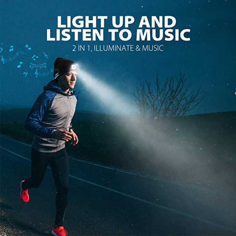 M1-BL LED Glowing Bluetooth Music Hat Wireless Call Night Running Hat(Navy) - Smart Hats by PMC TechLife | Online Shopping South Africa | PMC TechLife | Buy Now Pay Later Mobicred