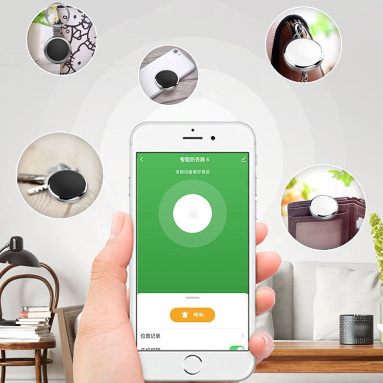 T1 Intelligent Bluetooth 5.0 Locator Bidirectional Alarm Tracker with Keychain(Black) - Anti-lost Alarm by PMC TechLife | Online Shopping South Africa | PMC TechLife | Buy Now Pay Later Mobicred