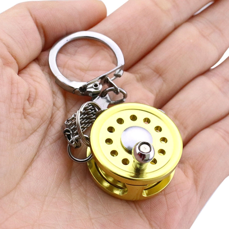 Metal Fishing Wheel Decoration Pendant Mini Wheel Fish Key Chain, Color: A - free shipping - PMC TechLife - Order now!