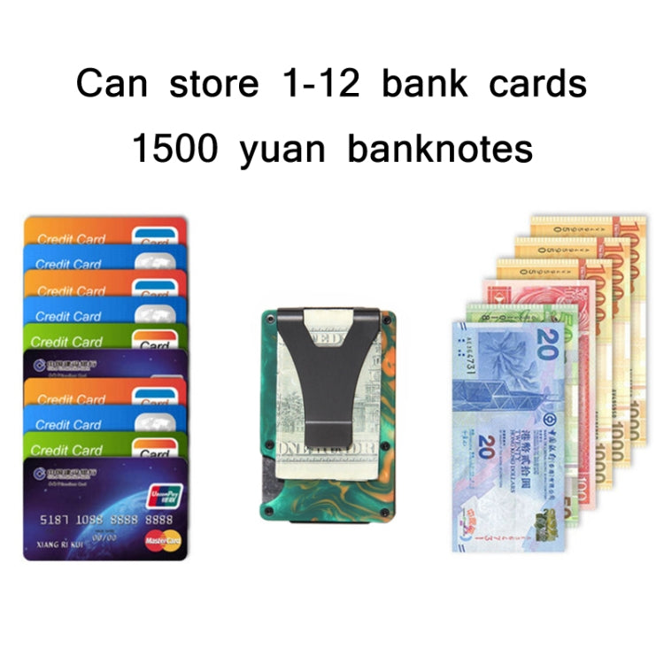 RFID Anti-Degaussing Resin Ultra-Thin Card Holder(Blue) - Antimagnetic RFID Package by PMC TechLife | Online Shopping South Africa | PMC TechLife | Buy Now Pay Later Mobicred
