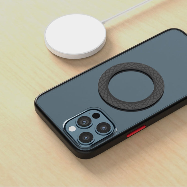 2 PCS T12 Stripe Pattern Magnetic Suction Wireless Charger Magnetic Sheet(Black) - Hand-Sticking Bracket by PMC TechLife | Online Shopping South Africa | PMC TechLife