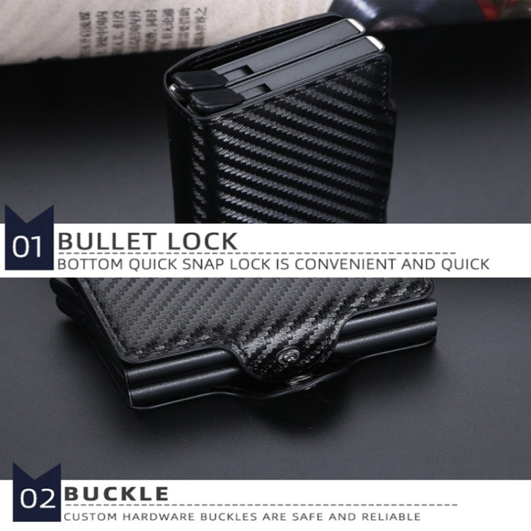 Baellerry K9172 RFID Double Aluminum Box Card Holder Automatic Pop-up Card Holder(Brown) - Antimagnetic RFID Package by Baellerry | Online Shopping South Africa | PMC TechLife | Buy Now Pay Later Mobicred