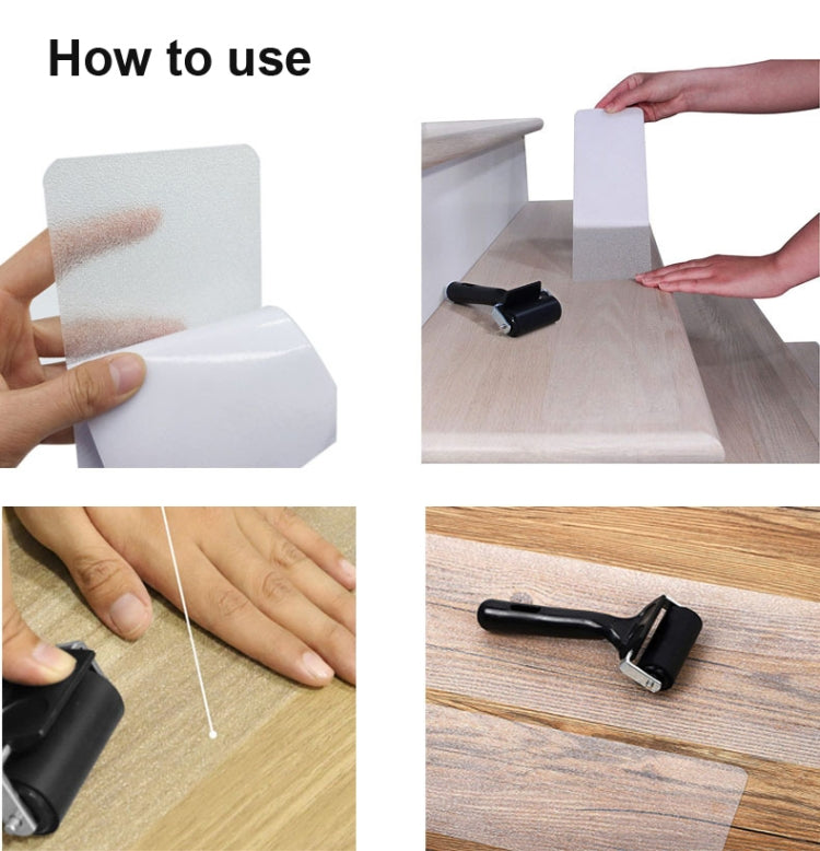 15 PCS PEVA Rubber Non-marking Step Non-slip Tape,Size: 15 x 61cm(Gravel Transparent) - Adhesives & Sealers by PMC TechLife | Online Shopping South Africa | PMC TechLife