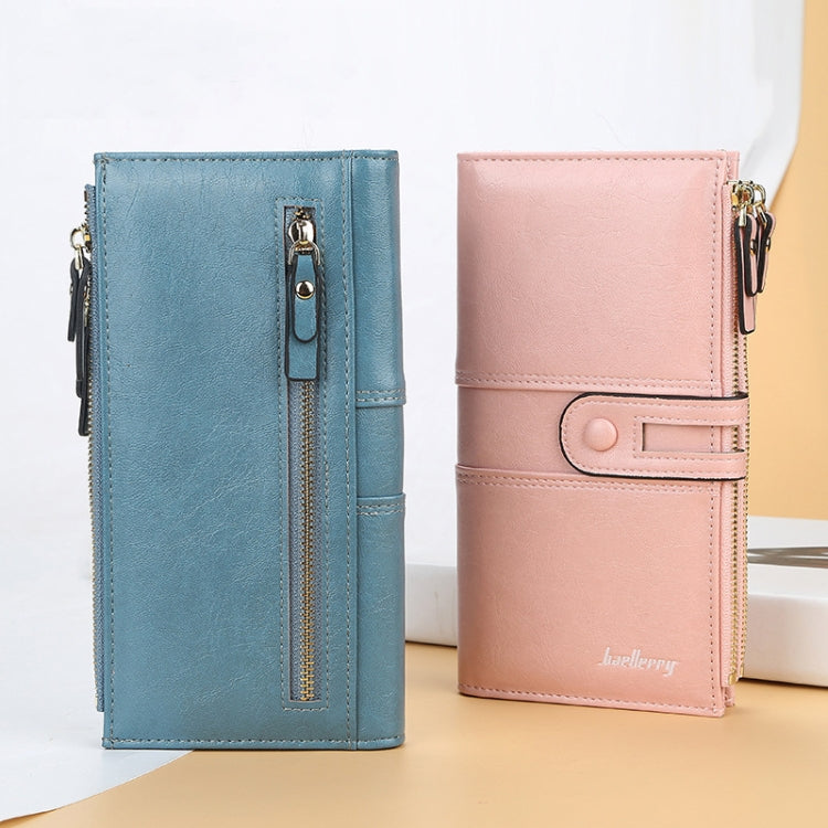 Baellerry Ladies Long Large Capacity Buckle Zip Clutch Multi-Card Wallet(Red) - Wallets by Baellerry | Online Shopping South Africa | PMC TechLife | Buy Now Pay Later Mobicred