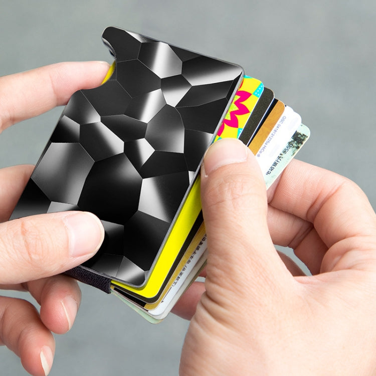 NEWBRING Large-capacity Multi-card Metal Anti-magnetic Card Holder(Geometric Pattern) - Antimagnetic RFID Package by NEWBRING | Online Shopping South Africa | PMC TechLife | Buy Now Pay Later Mobicred