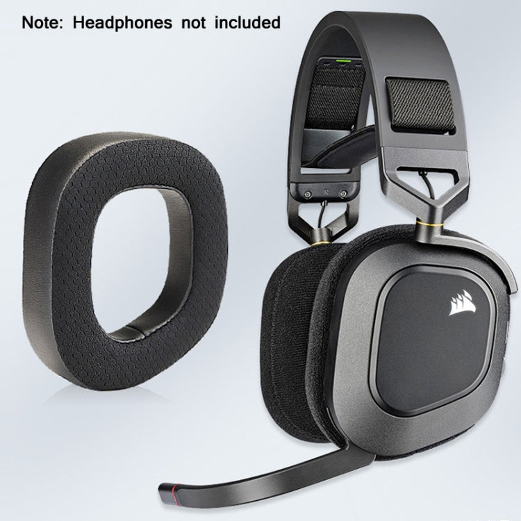2 PCS RGB Headest Sponge Cover Earmuffs For Corsair HS80(Mesh + Protein Skin) - Earmuff & Pad by PMC TechLife | Online Shopping South Africa | PMC TechLife