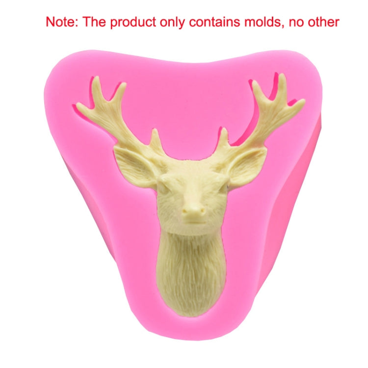Deer Head Silicone Fondant Cake Mold(Pink) - Food Molds by PMC TechLife | Online Shopping South Africa | PMC TechLife
