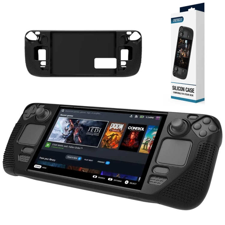 PGTECH Game Console Silicone Case With Anti-Slip Particles for Steam Deck(Black) - Pocket Console by PMC TechLife | Online Shopping South Africa | PMC TechLife