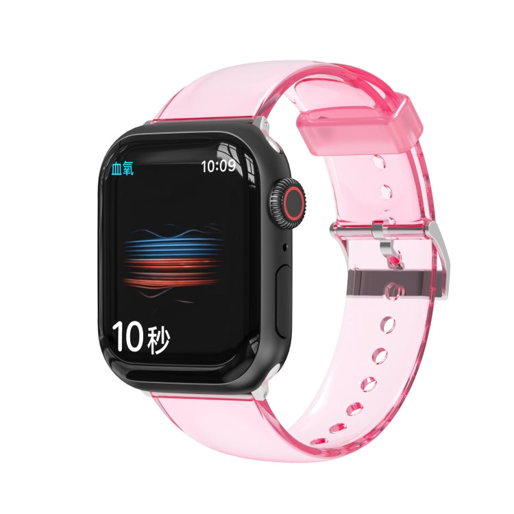 TPU Fuel Injection Watch Band For Apple Watch Series 7 45mm /6&SE&5&4 44mm /3&2&1 42mm(Transparent Gray) - Watch Bands by null | Online Shopping South Africa | PMC TechLife | Buy Now Pay Later Mobicred