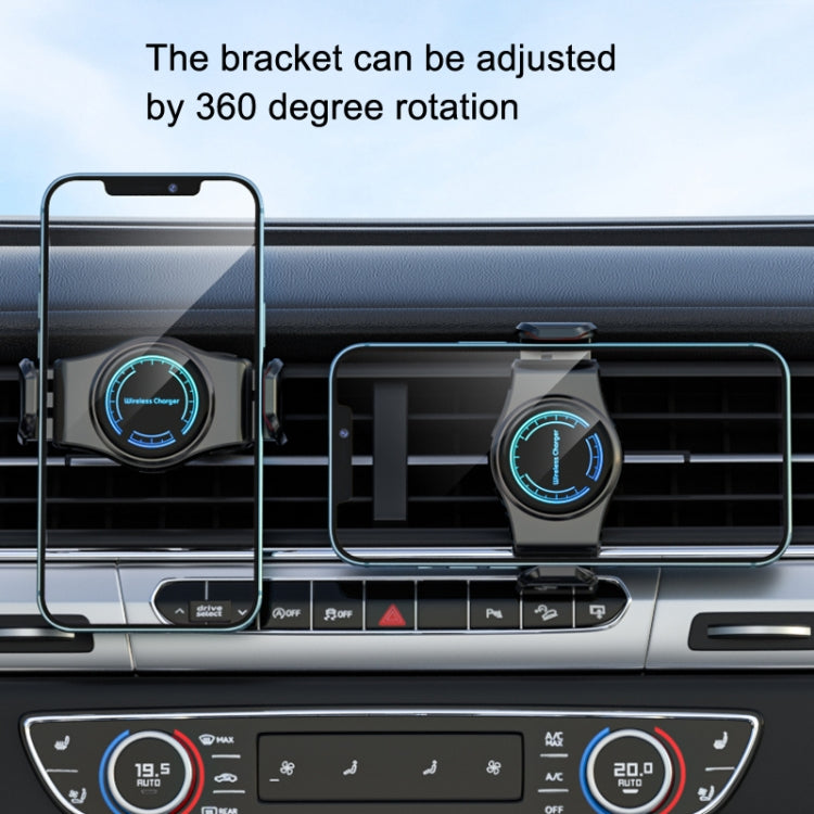 15W Mini Car Wireless Charger Phone Smart Sensing Holder(Silver) - Wireless Charger Holders by PMC TechLife | Online Shopping South Africa | PMC TechLife