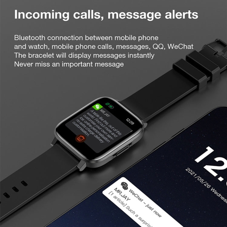 LOANIY F60 1.7 Inch Body Temperature Detection Smart Watch(Black) - free shipping - PMC TechLife - Order now!