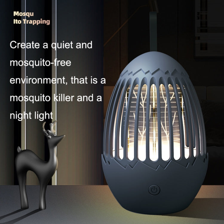 L01 Portable Electric Shock Mosquito Killer Lamp Home Outdoor Photocatalyst Fly Killer(Gray) - free shipping - PMC TechLife - Order now!