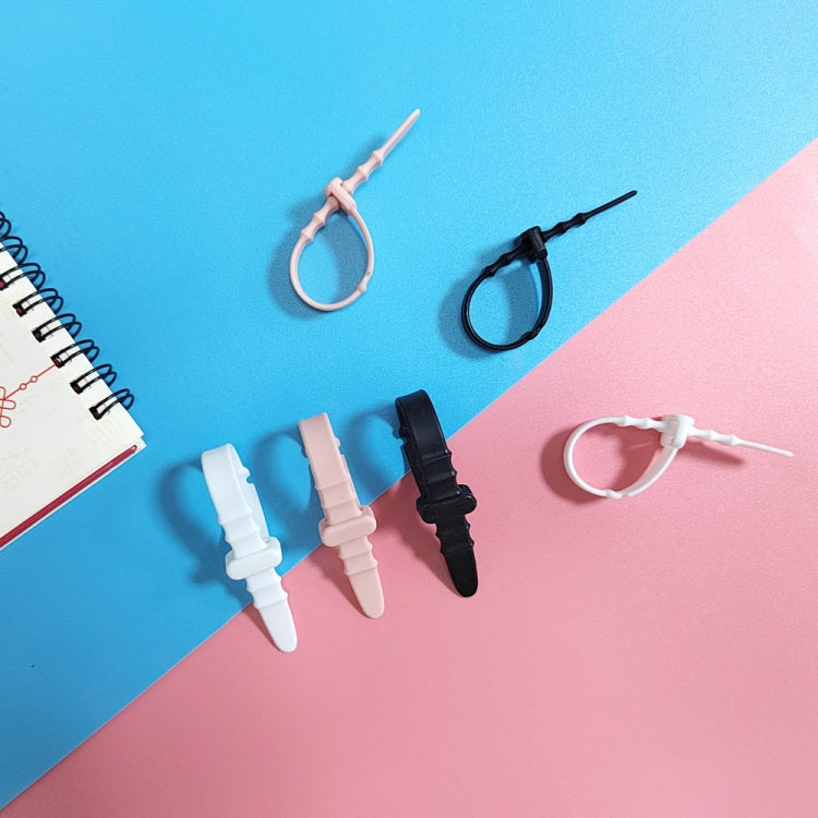 3 Sets 20pcs/Set Fishbone Silicone Cable Tie Cable Organizer Winder, Color: White Ice Color - Cable Organizer by PMC TechLife | Online Shopping South Africa | PMC TechLife